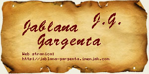 Jablana Gargenta vizit kartica